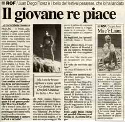 Image: Il Resto del Carlino, 14 August 2001, page xxvii