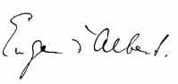Image: Signature of Eugen Albert