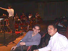 Image: Florez with his first music teacher in Peru, Andrés Santa María,